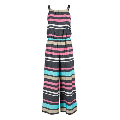 Tuta Donna a righe orizzontali multicolor Grigio multi YESZEE- Francavilla Moda
